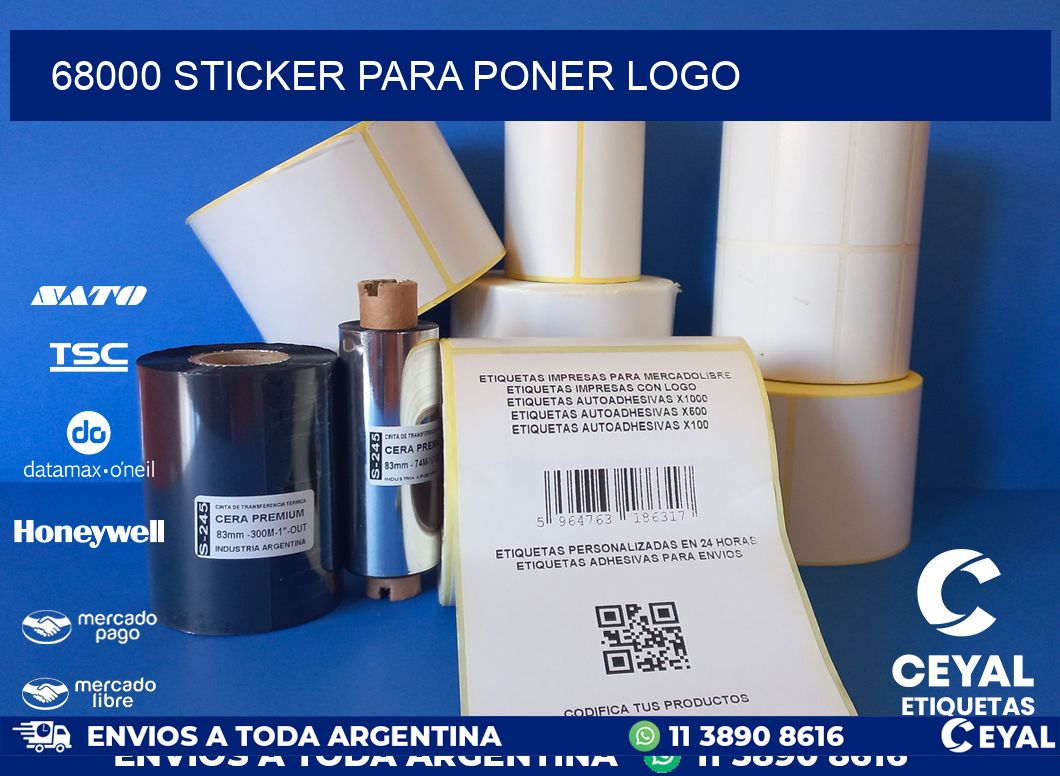 68000 STICKER PARA PONER LOGO