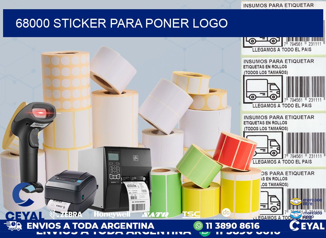 68000 STICKER PARA PONER LOGO