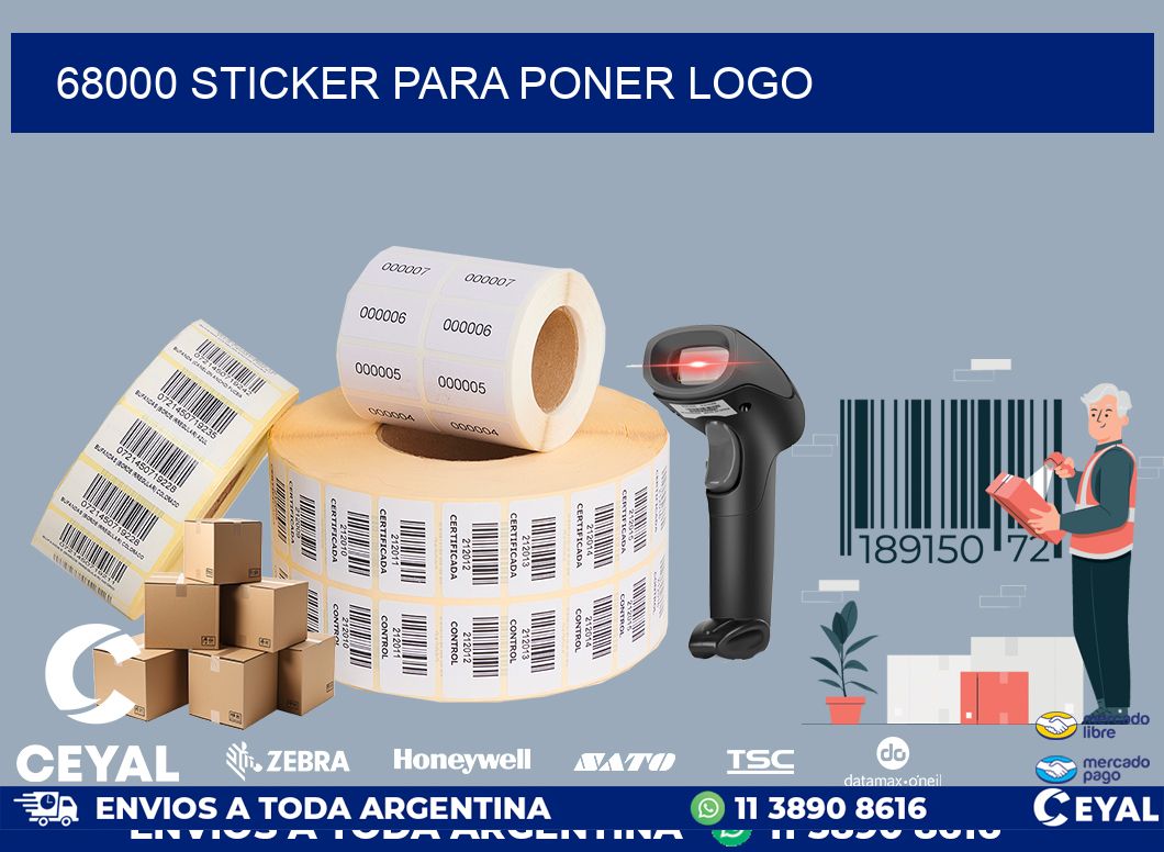 68000 STICKER PARA PONER LOGO