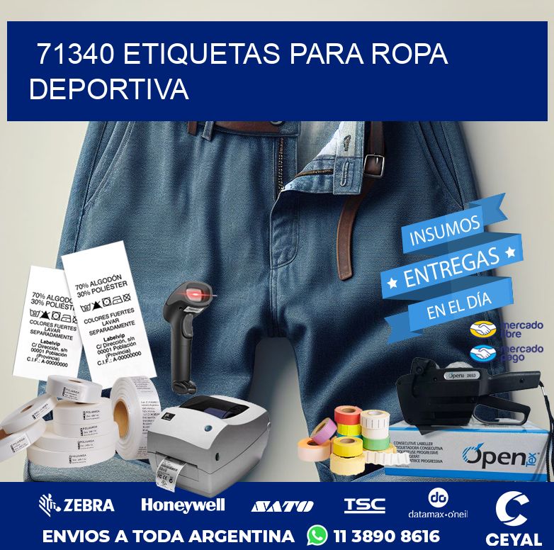 71340 ETIQUETAS PARA ROPA DEPORTIVA
