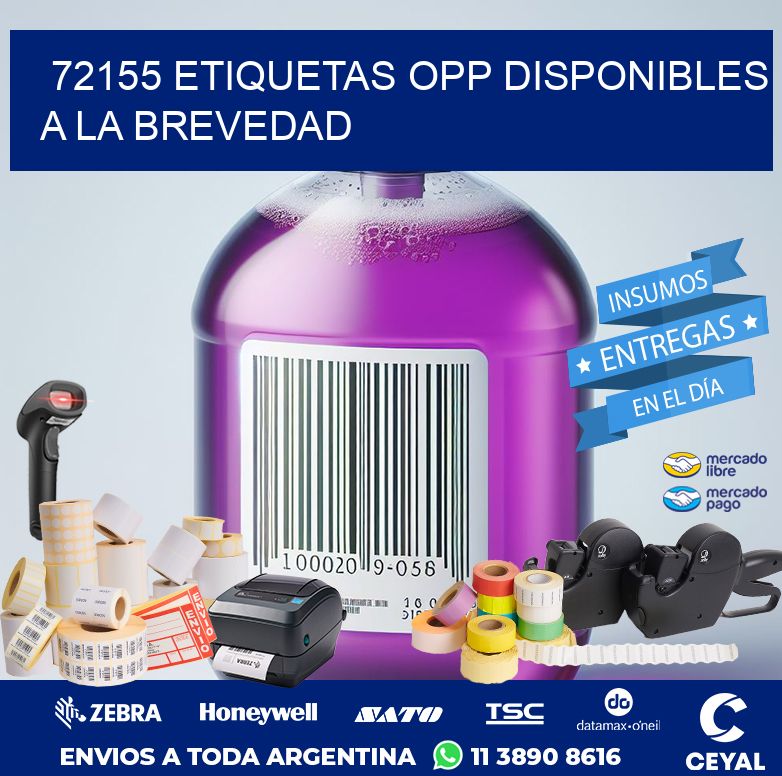 72155 ETIQUETAS OPP DISPONIBLES A LA BREVEDAD