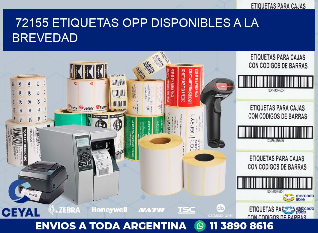 72155 ETIQUETAS OPP DISPONIBLES A LA BREVEDAD