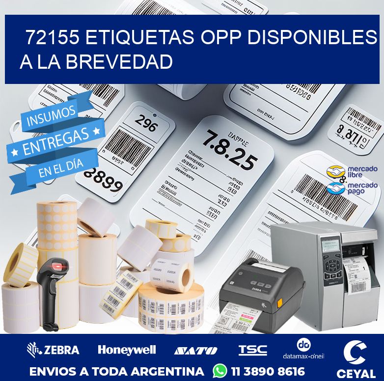 72155 ETIQUETAS OPP DISPONIBLES A LA BREVEDAD