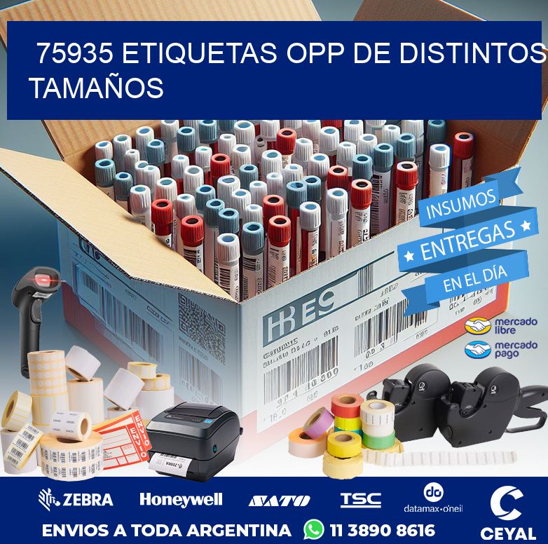 75935 ETIQUETAS OPP DE DISTINTOS TAMAÑOS
