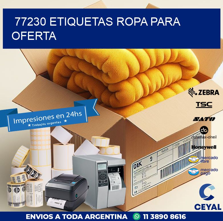 77230 ETIQUETAS ROPA PARA OFERTA