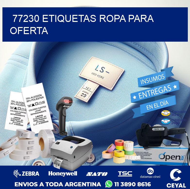 77230 ETIQUETAS ROPA PARA OFERTA
