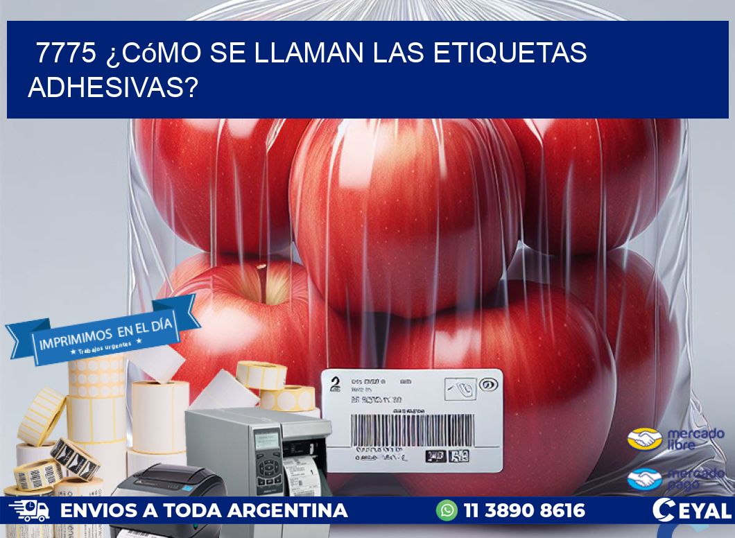 7775 ¿Cómo se llaman las etiquetas adhesivas?