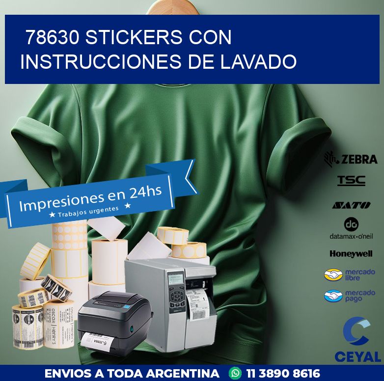 78630 STICKERS CON INSTRUCCIONES DE LAVADO
