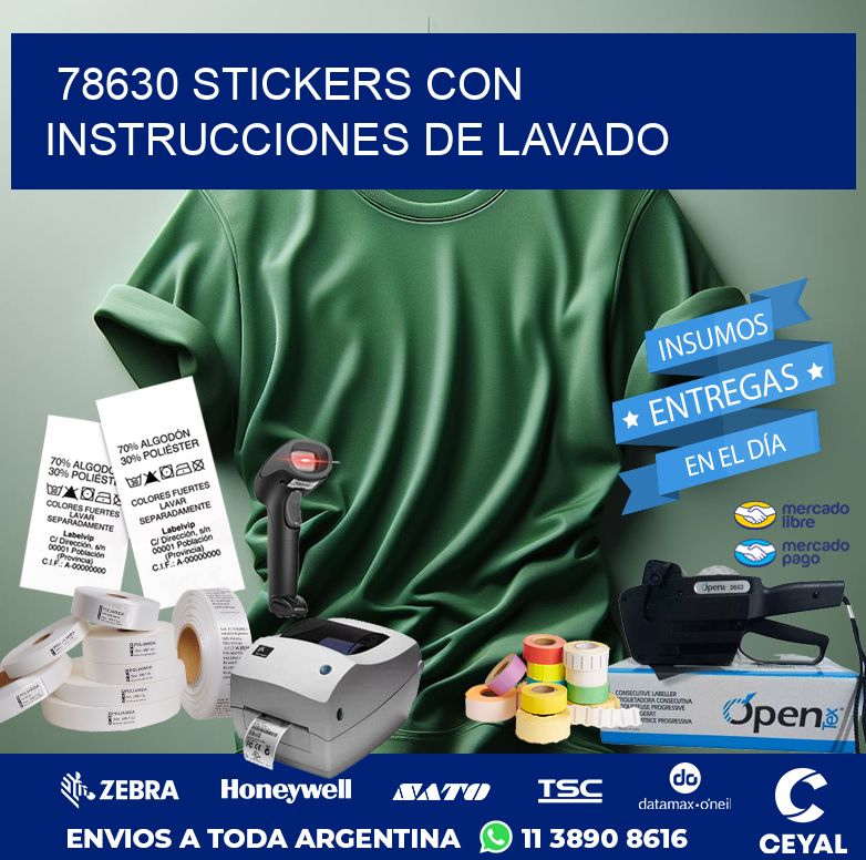 78630 STICKERS CON INSTRUCCIONES DE LAVADO