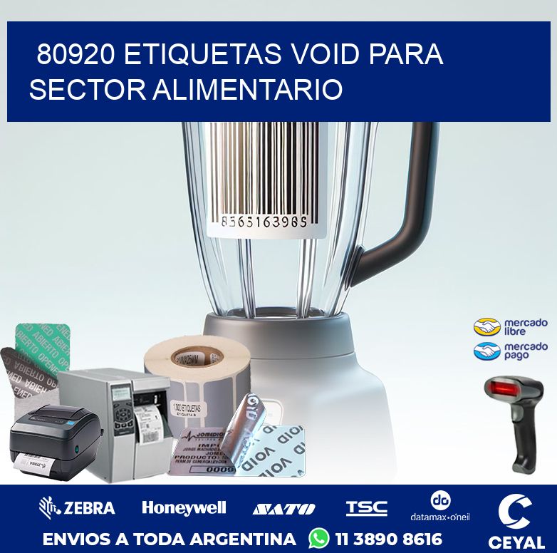 80920 ETIQUETAS VOID PARA SECTOR ALIMENTARIO
