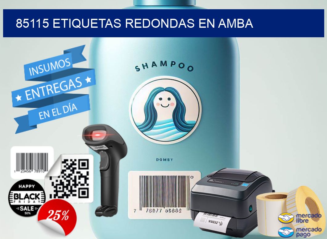 85115 ETIQUETAS REDONDAS EN AMBA