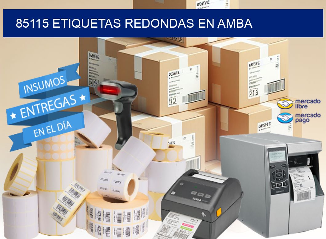 85115 ETIQUETAS REDONDAS EN AMBA