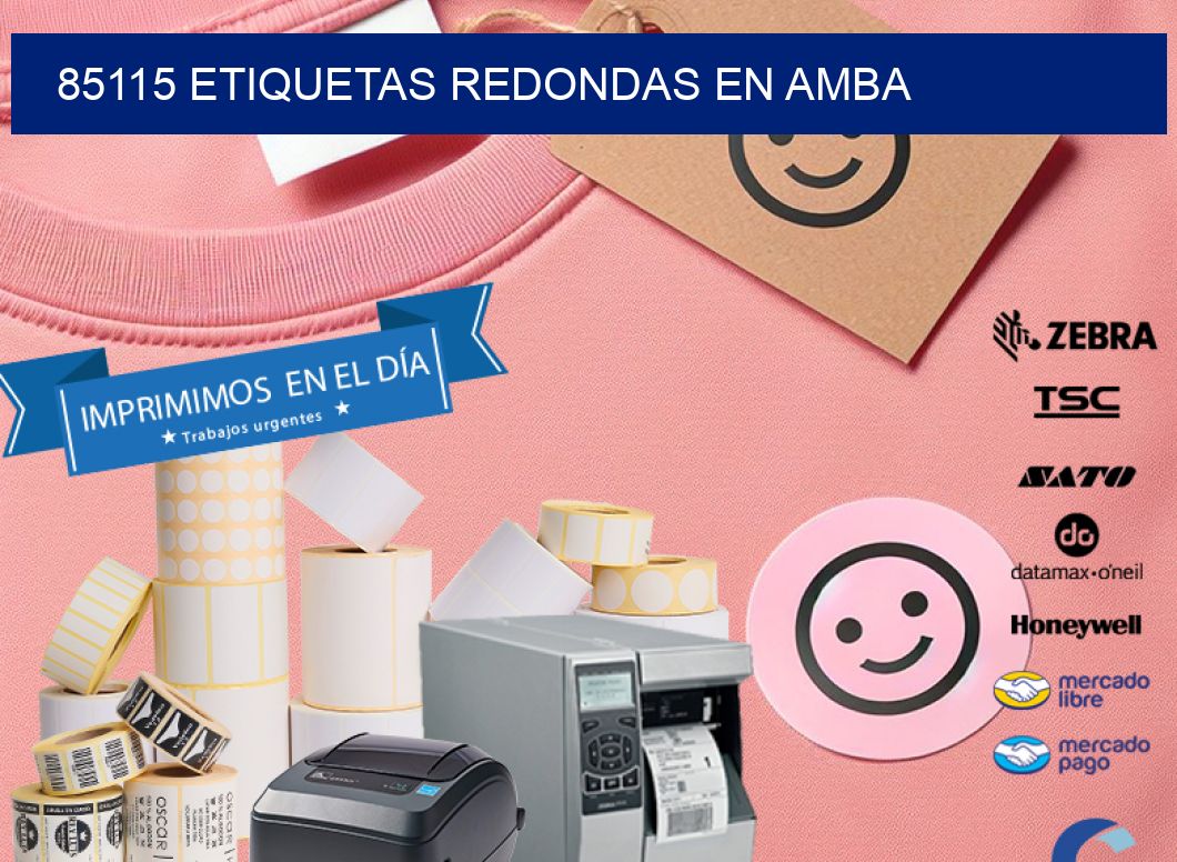 85115 ETIQUETAS REDONDAS EN AMBA
