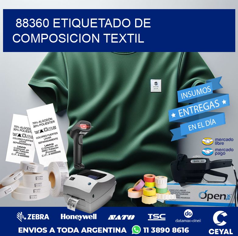 88360 ETIQUETADO DE COMPOSICION TEXTIL
