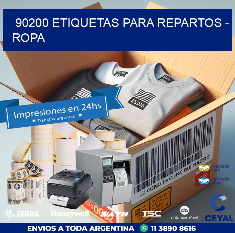 90200 ETIQUETAS PARA REPARTOS - ROPA