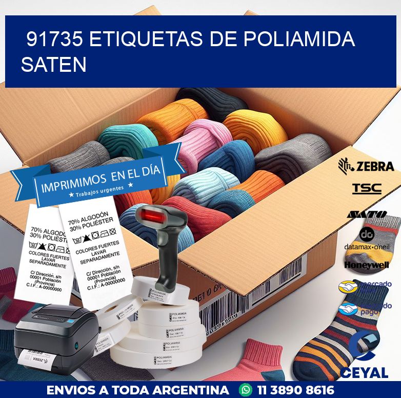 91735 ETIQUETAS DE POLIAMIDA SATEN