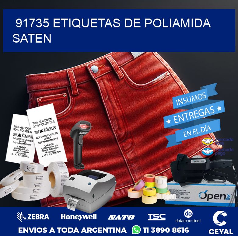91735 ETIQUETAS DE POLIAMIDA SATEN
