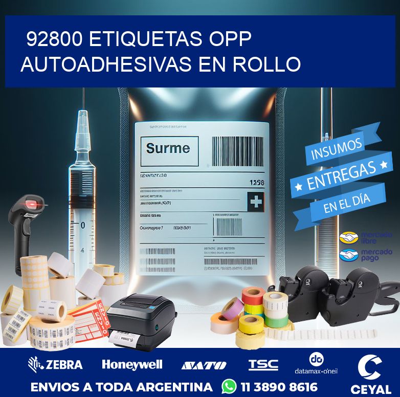 92800 ETIQUETAS OPP AUTOADHESIVAS EN ROLLO