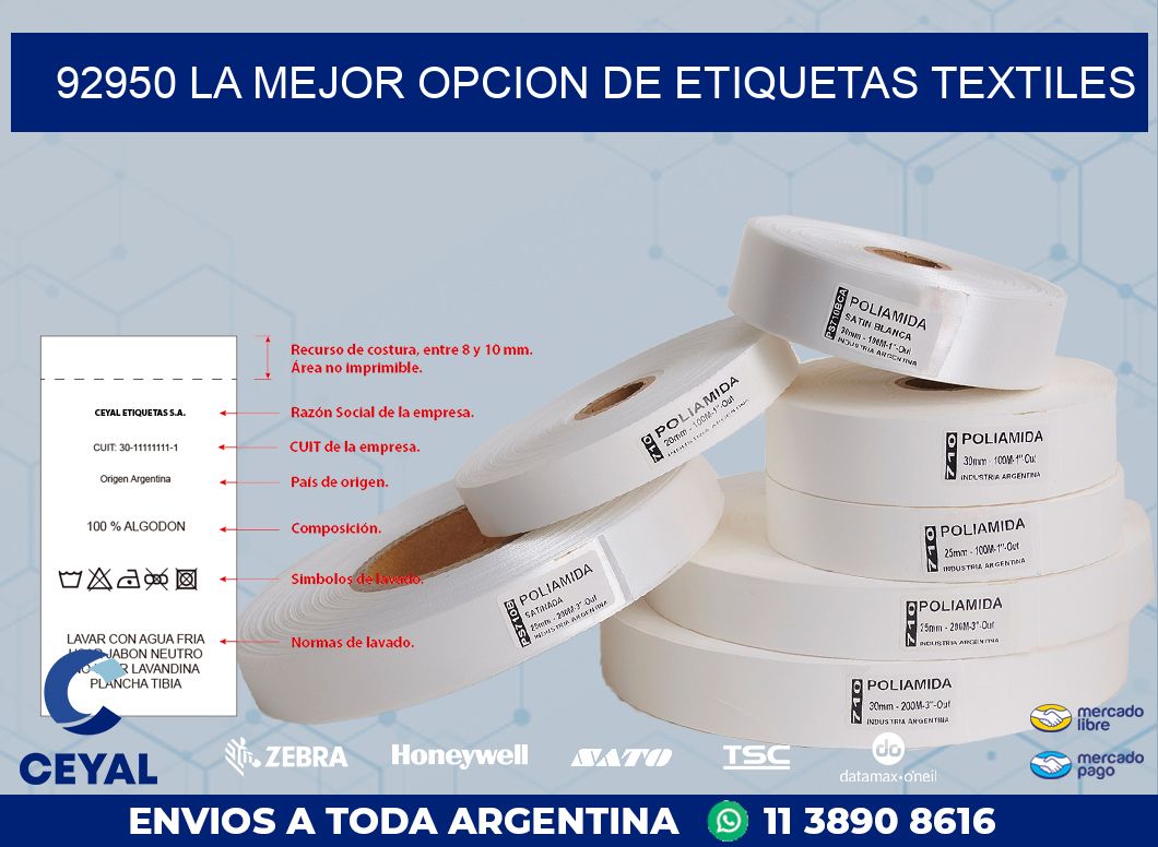 92950 LA MEJOR OPCION DE ETIQUETAS TEXTILES