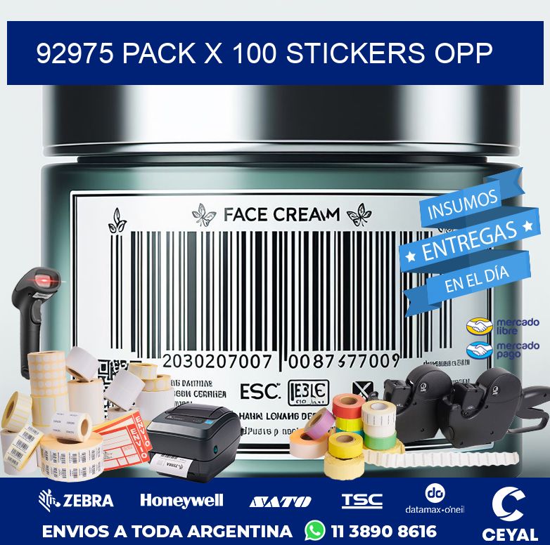 92975 PACK X 100 STICKERS OPP