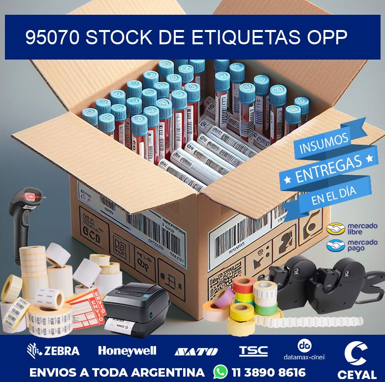 95070 STOCK DE ETIQUETAS OPP