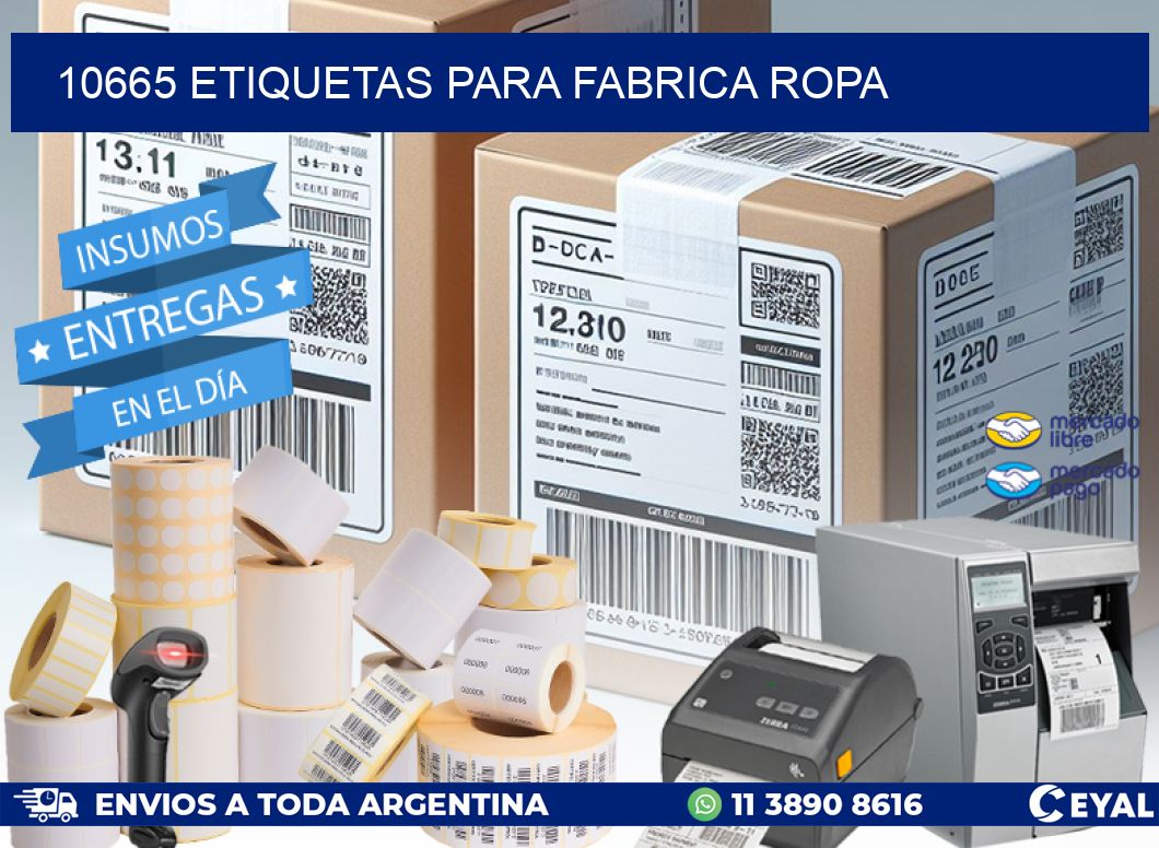 10665 ETIQUETAS PARA FABRICA ROPA