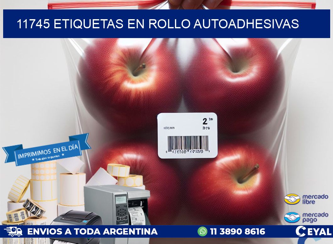 11745 ETIQUETAS EN ROLLO AUTOADHESIVAS