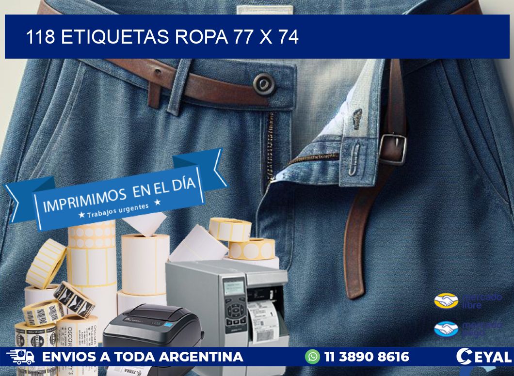 118 ETIQUETAS ROPA 77 x 74