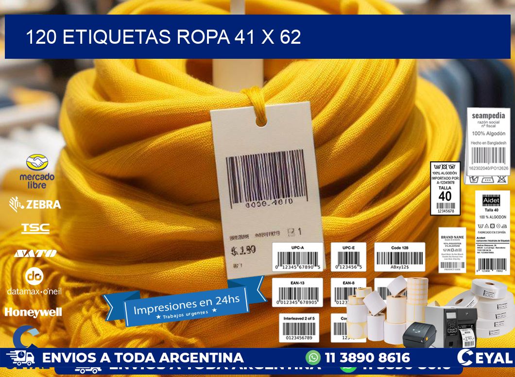 120 ETIQUETAS ROPA 41 x 62