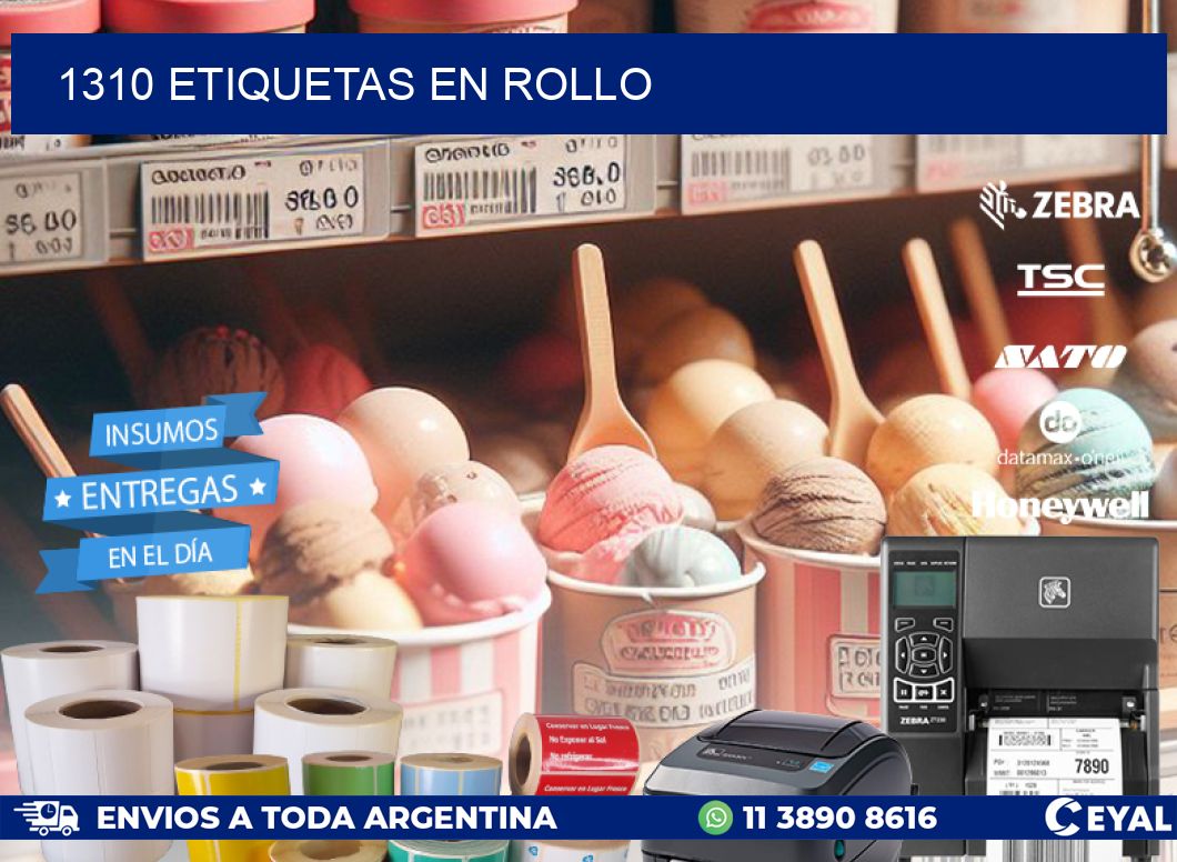 1310 ETIQUETAS EN ROLLO