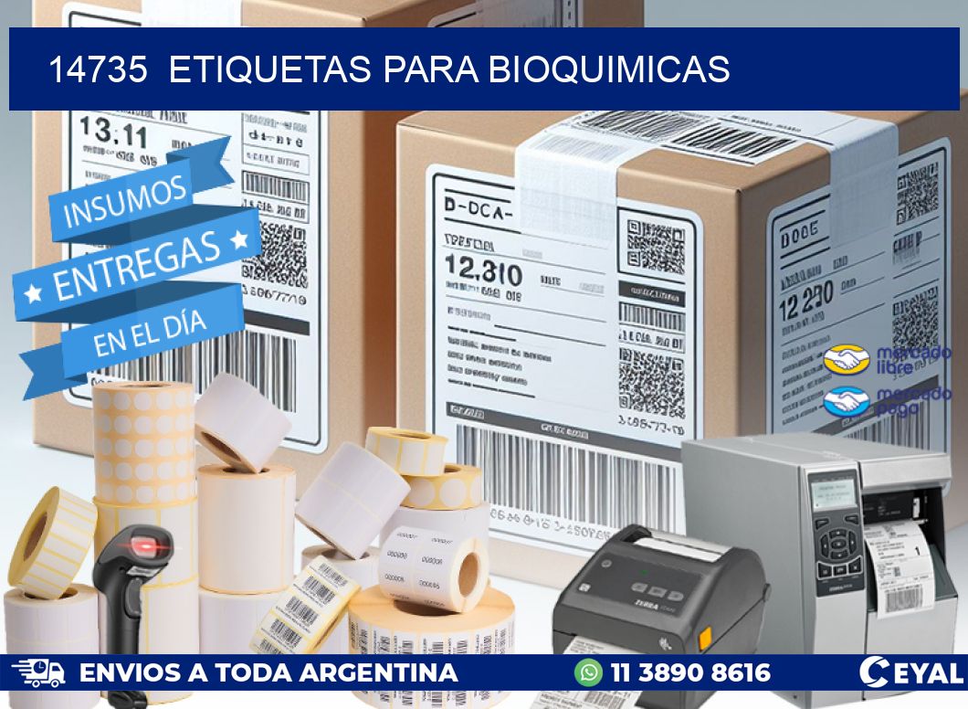 14735  ETIQUETAS PARA BIOQUIMICAS