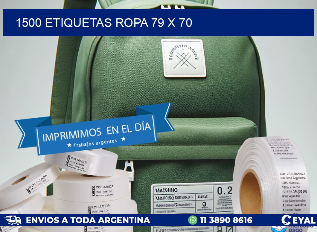 1500 ETIQUETAS ROPA 79 x 70