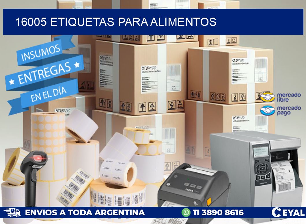 16005 ETIQUETAS PARA ALIMENTOS
