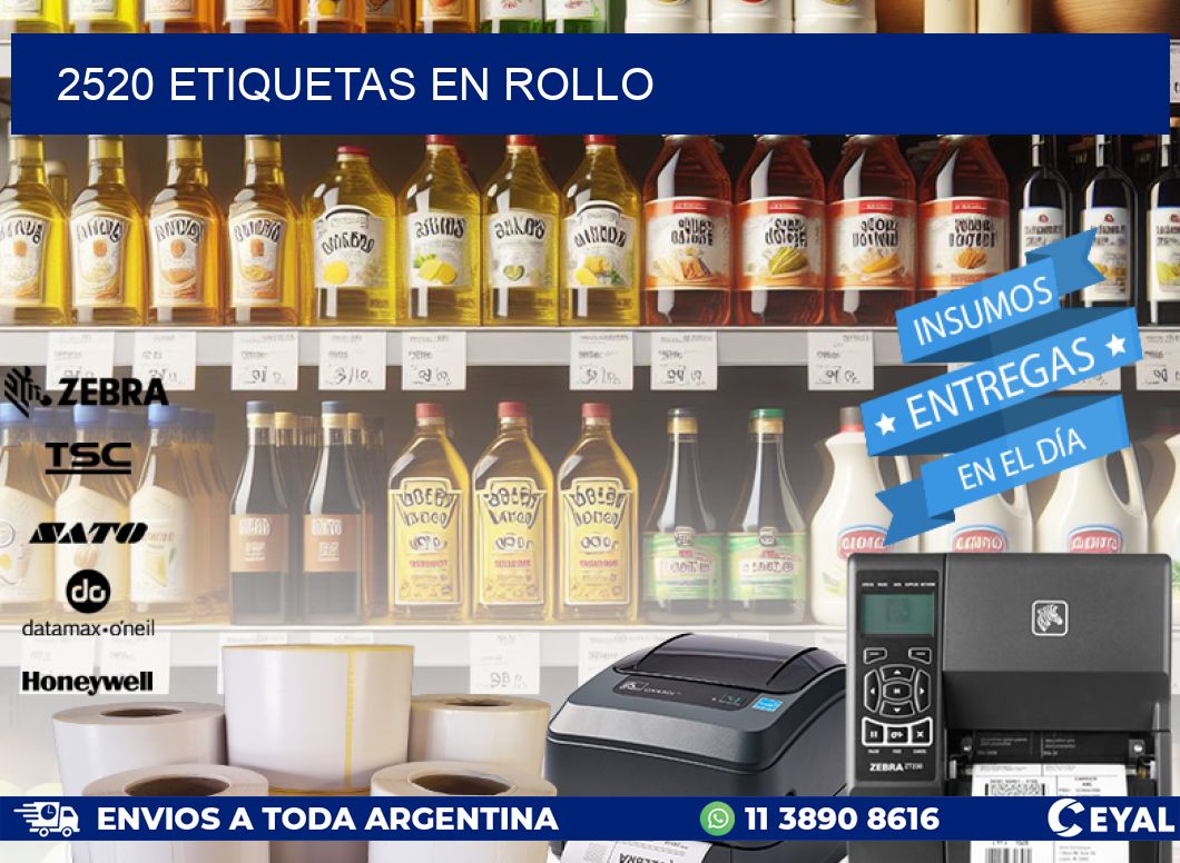 2520 ETIQUETAS EN ROLLO