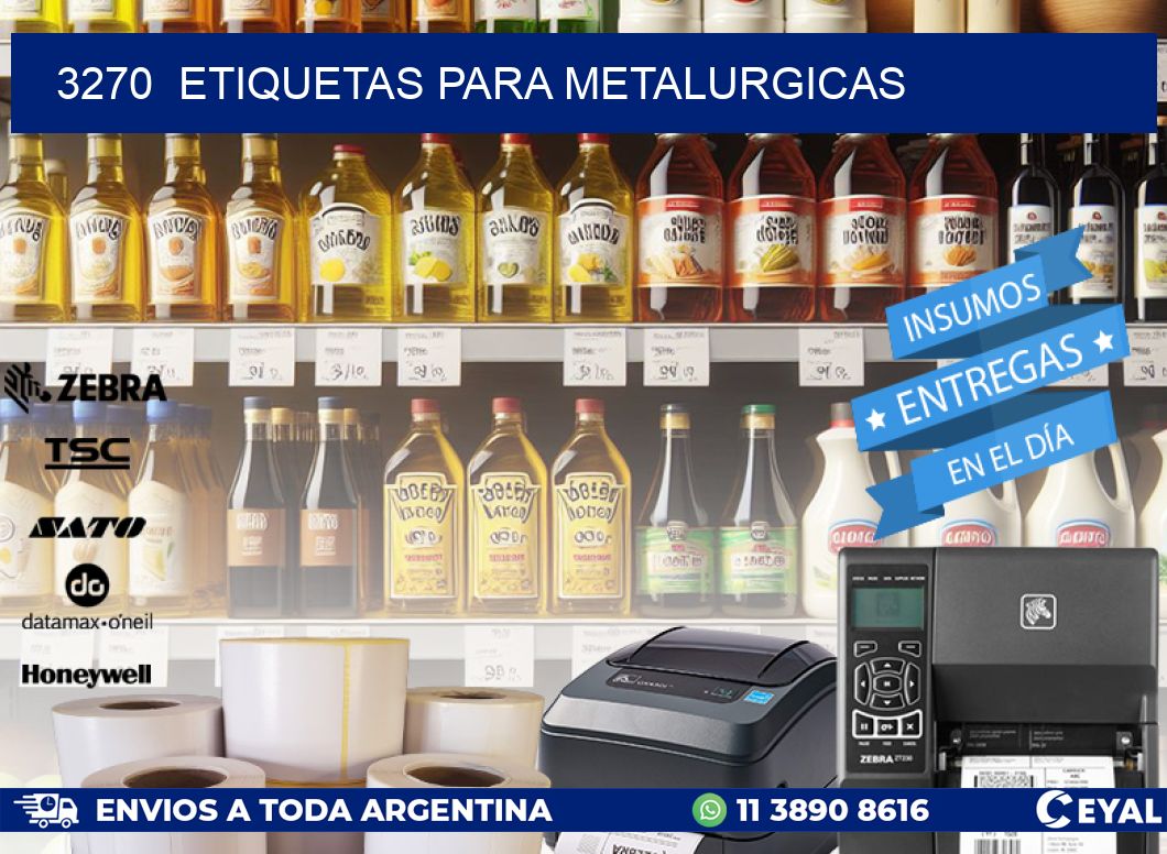 3270  ETIQUETAS PARA METALURGICAS