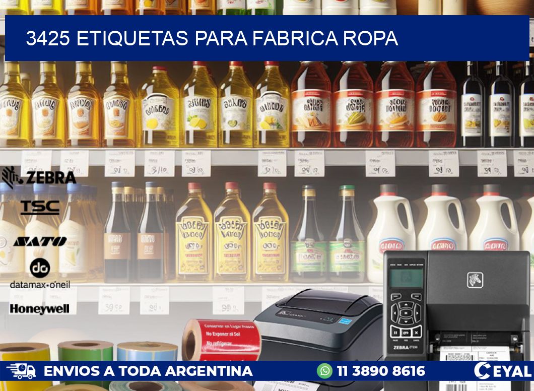 3425 ETIQUETAS PARA FABRICA ROPA
