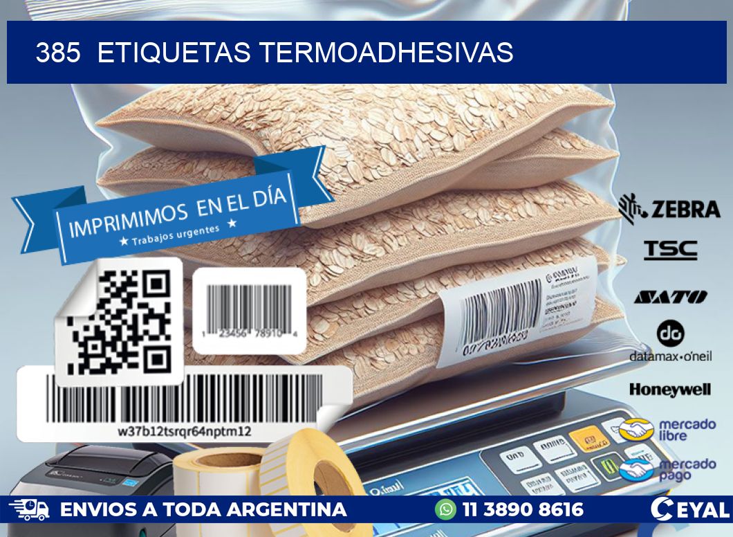 385 ETIQUETAS TERMOADHESIVAS