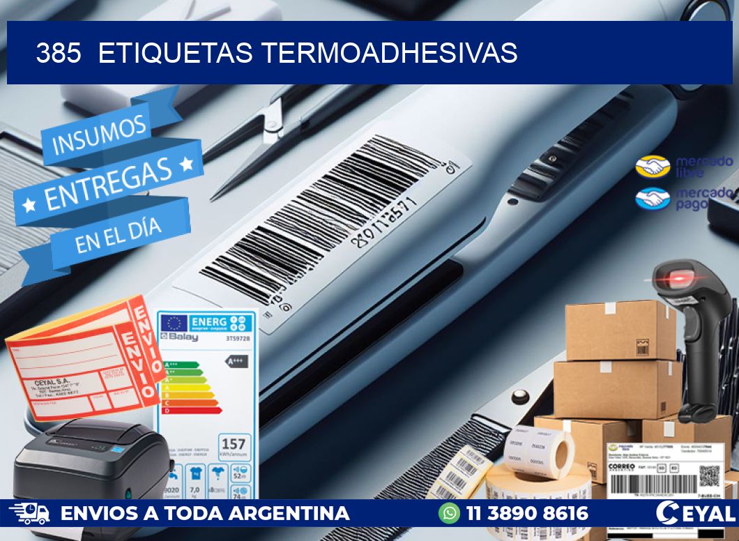 385 ETIQUETAS TERMOADHESIVAS