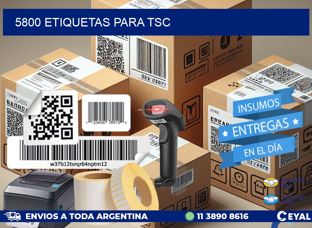 5800 ETIQUETAS PARA TSC