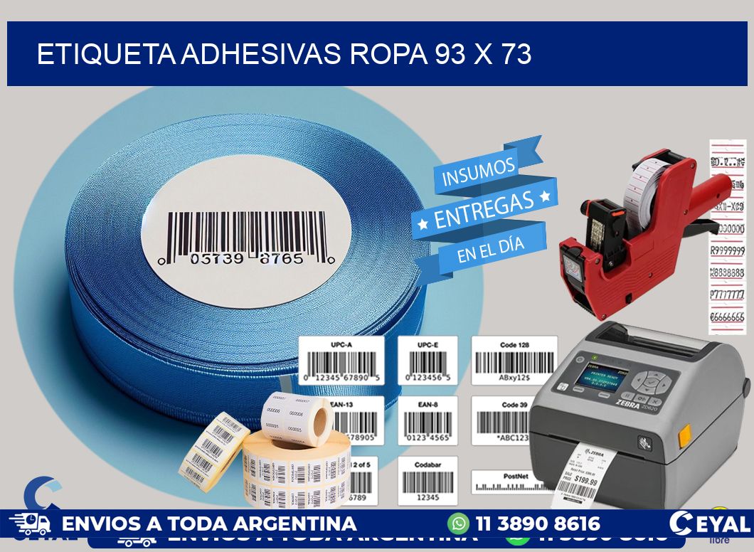 ETIQUETA ADHESIVAS ROPA 93 x 73