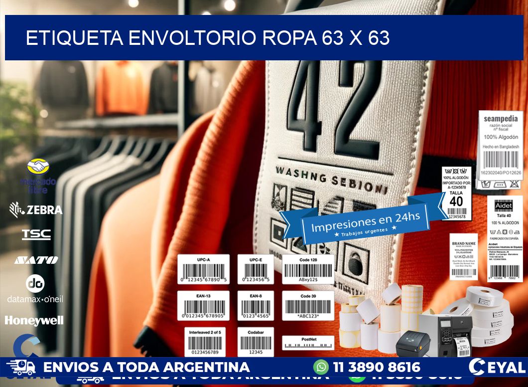 ETIQUETA ENVOLTORIO ROPA 63 x 63