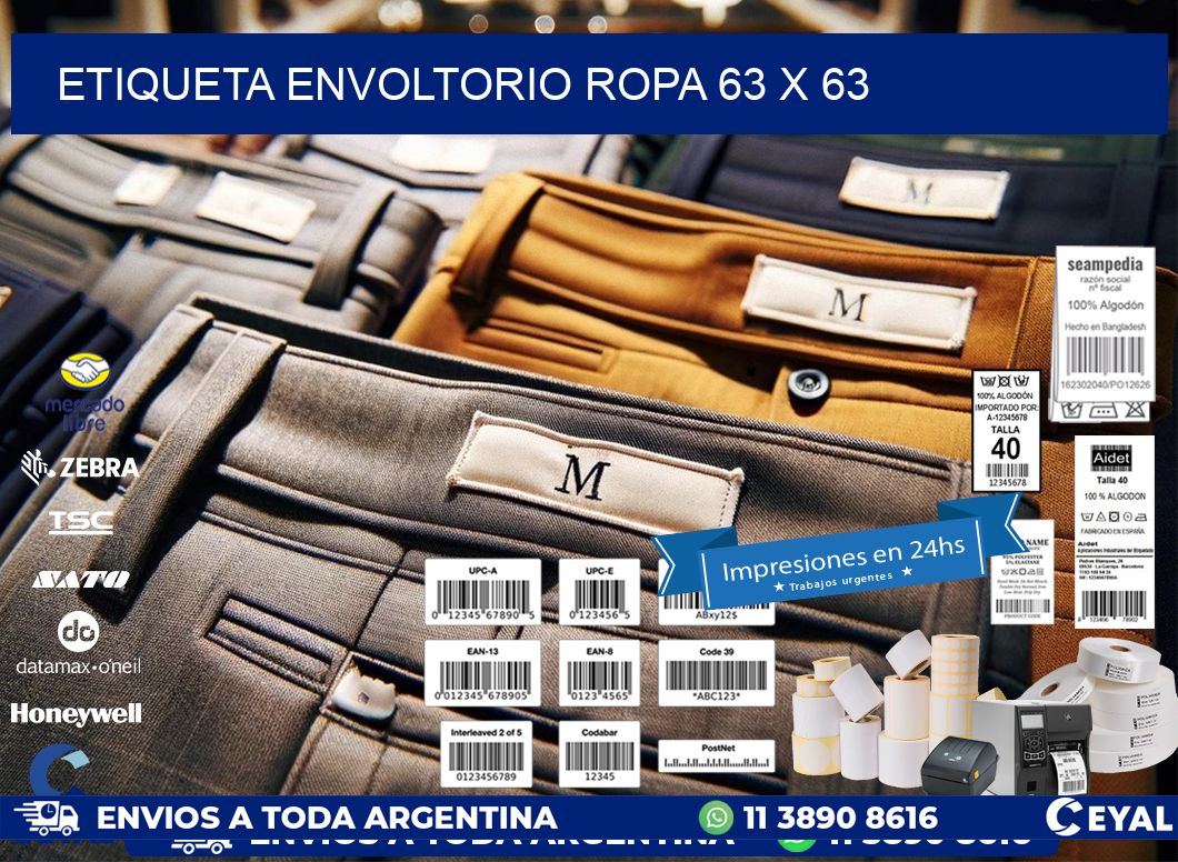 ETIQUETA ENVOLTORIO ROPA 63 x 63