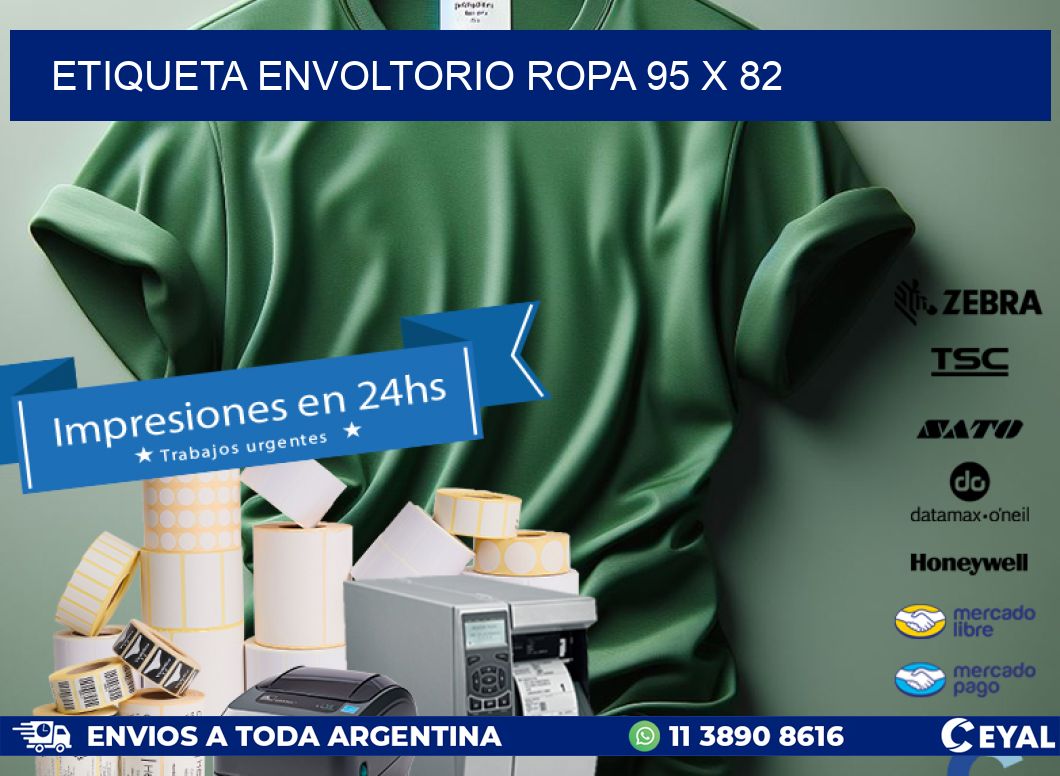 ETIQUETA ENVOLTORIO ROPA 95 x 82