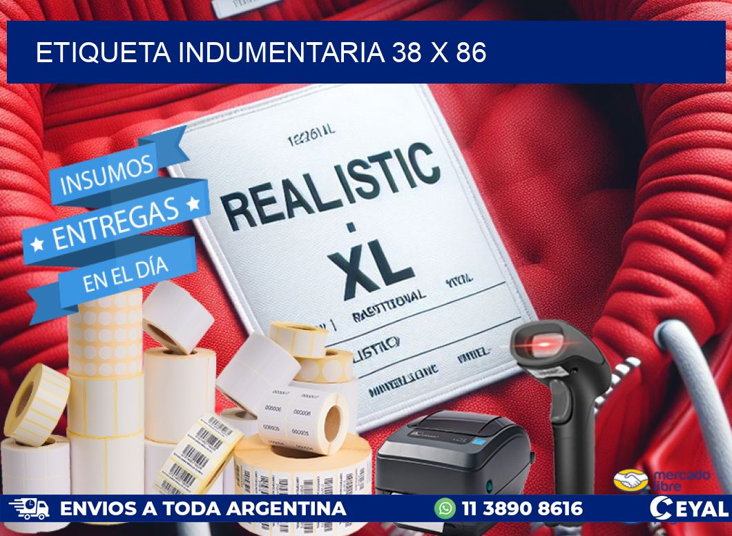 ETIQUETA INDUMENTARIA 38 x 86