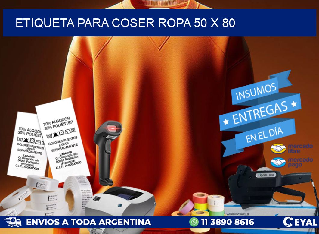 ETIQUETA PARA COSER ROPA 50 x 80