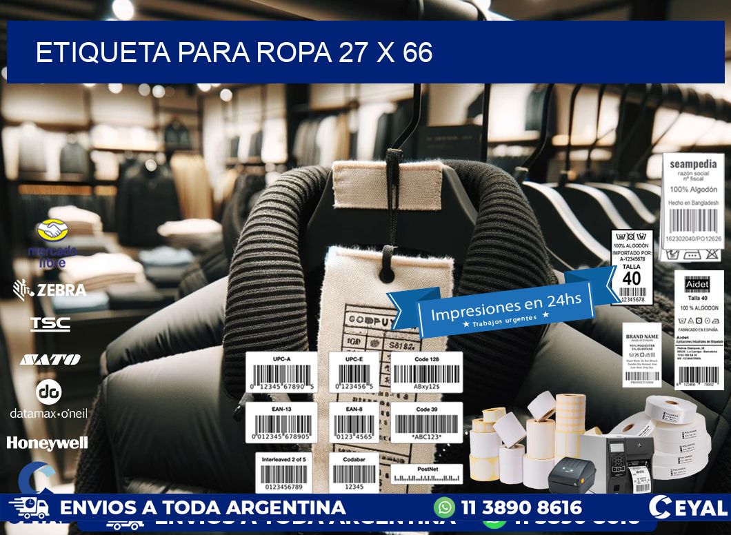 ETIQUETA PARA ROPA 27 x 66