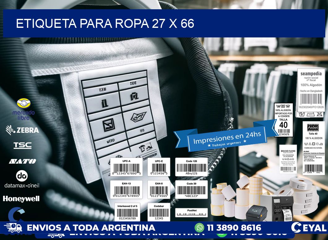ETIQUETA PARA ROPA 27 x 66