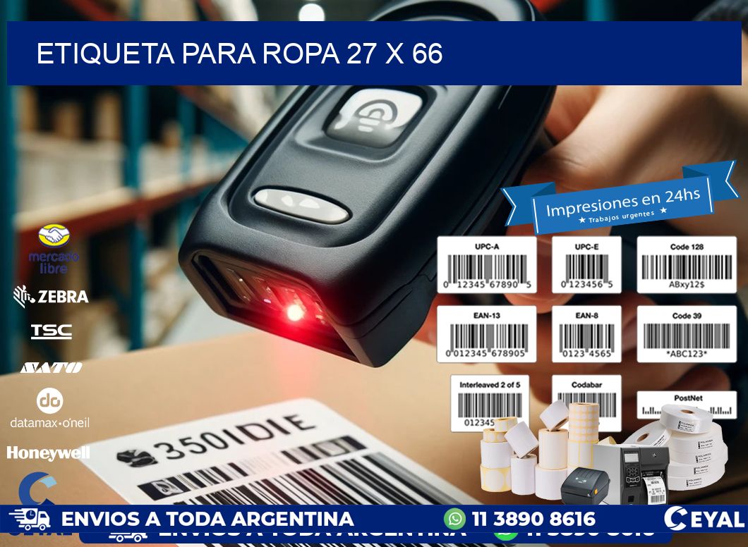 ETIQUETA PARA ROPA 27 x 66