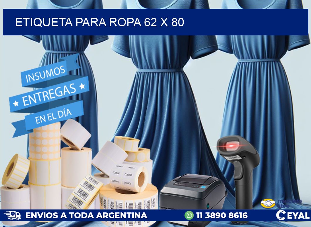 ETIQUETA PARA ROPA 62 x 80
