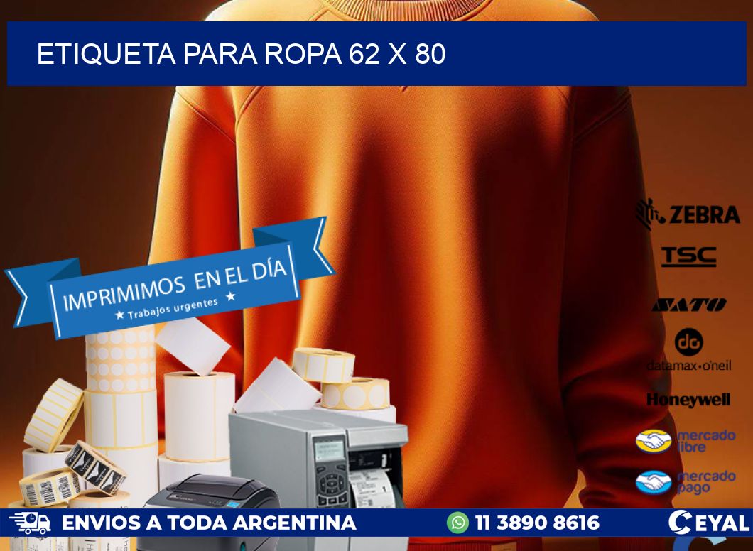 ETIQUETA PARA ROPA 62 x 80